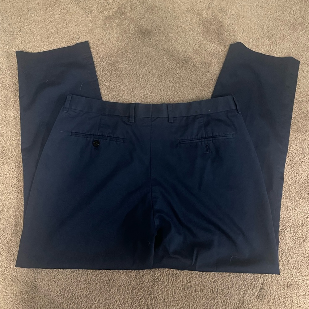 Express Men's Navy Chinos - Picture 4 of 5